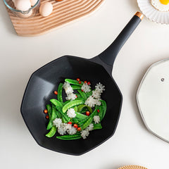 Nonstick Octagonal Frying Pan with Lid - Outdoor Cooking Supplies