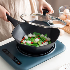 Nonstick Octagonal Frying Pan with Lid - Outdoor Cooking Supplies
