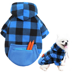 Cozy Plaid Pet Hoodie for Small Dogs