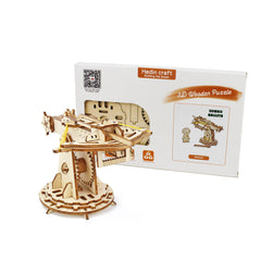 3D Siege Crossbow Wood Puzzle with Leather Band