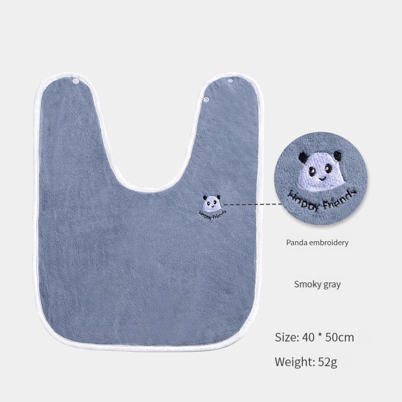 Kids Washcloth & Bib Set Soft Absorbent Drool Towel