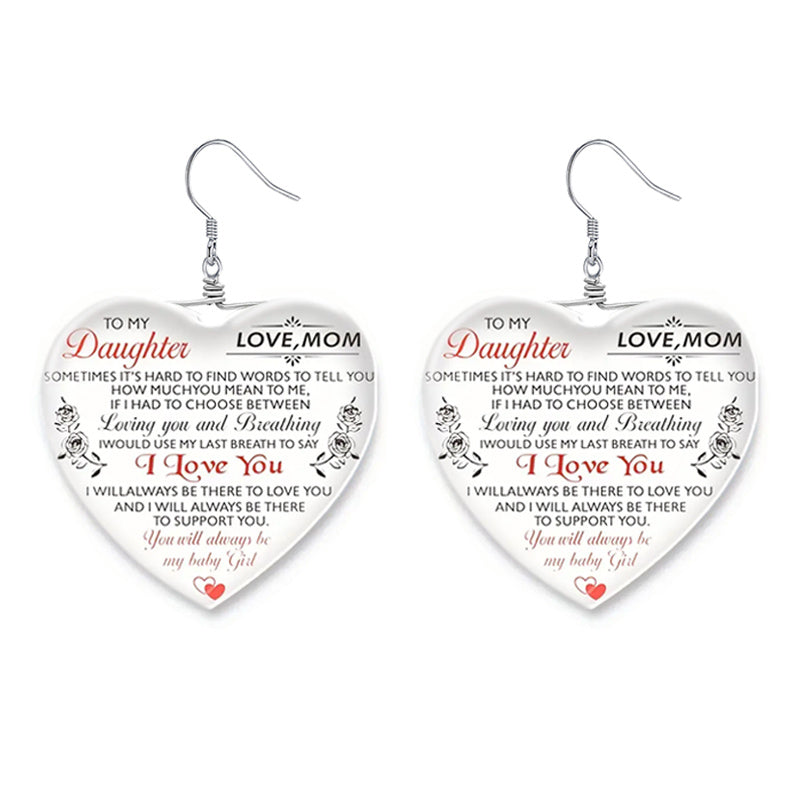 Heart Shaped Crystal Earring For Girls - Christmas Gift
