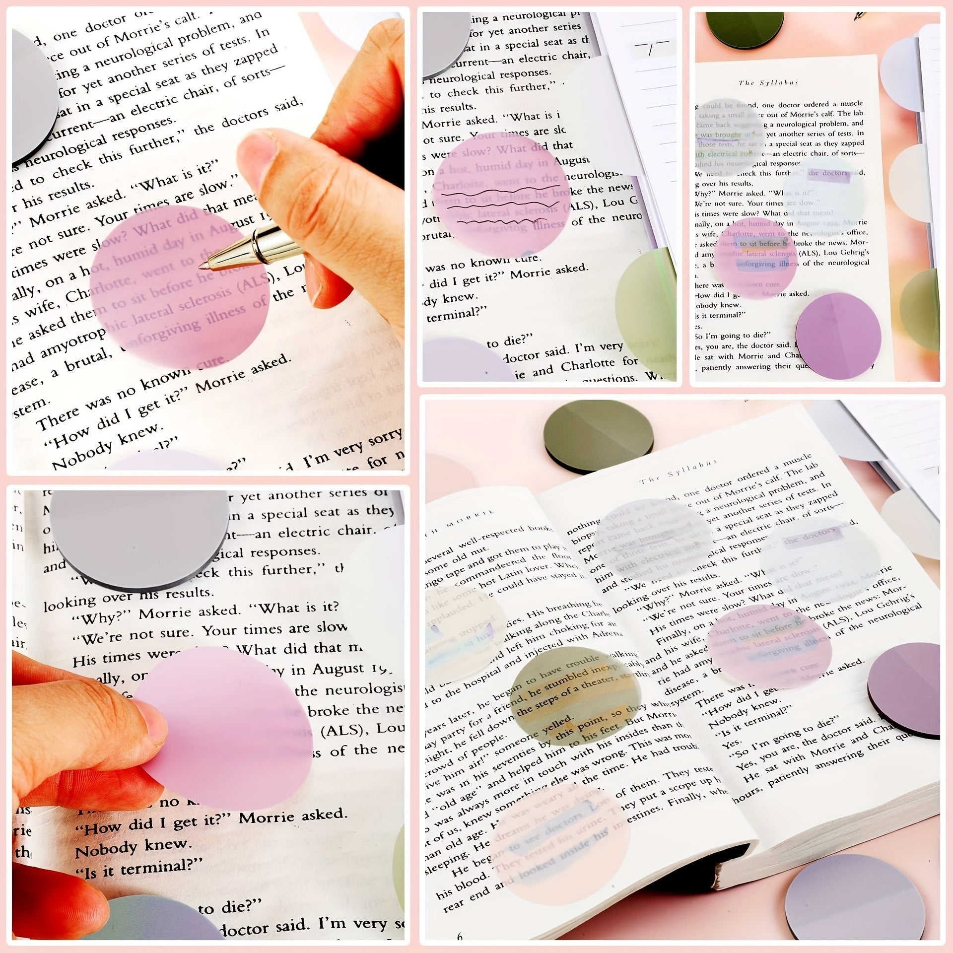 160 Transparent Sticky Notes Waterproof Sticky Tabs Clear Stickers Page Flags