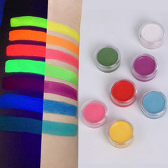 12 Colors Fluorescent Face Painting Paste Halloween Makeup