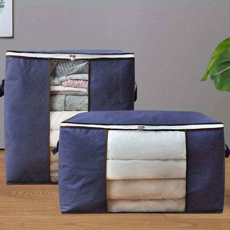 2PCS Quilt Storage Bag Foldable Clothes Storage Bags Home Blanket Luggage