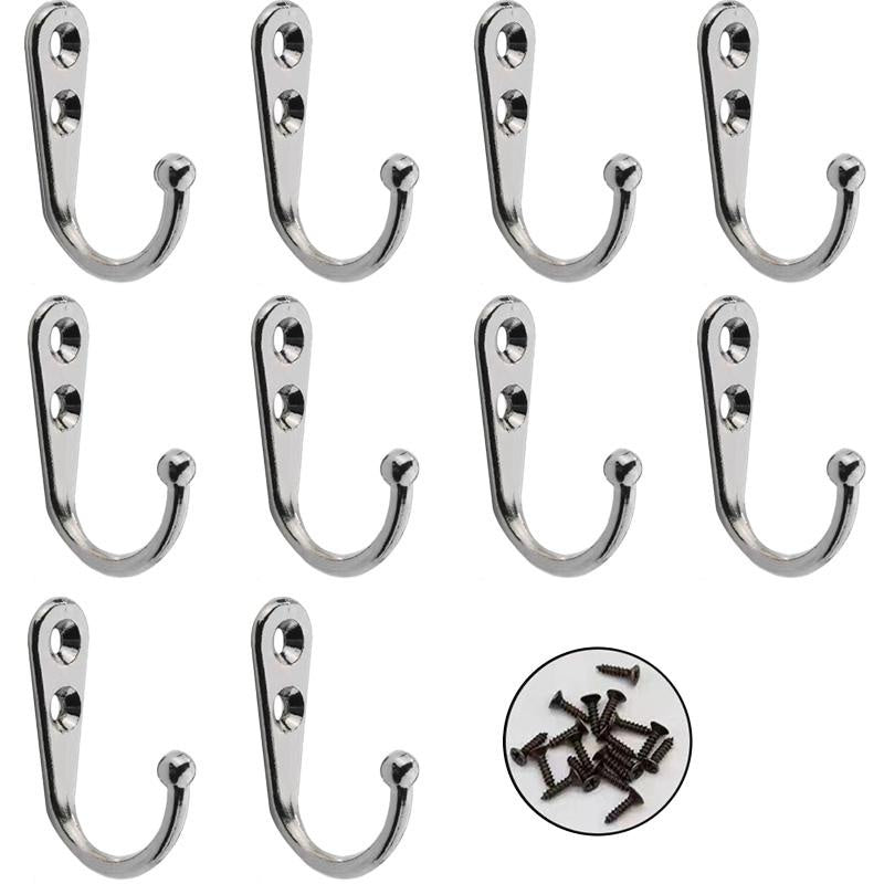 10pcs Retro Wall Hooks Hangers Door Mounted Coat Hooks Heavy Load Rack