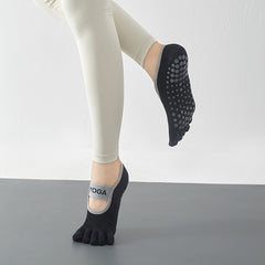 Women's Non-slip Five Toe Yoga Socks Breathable Dance Training Socks