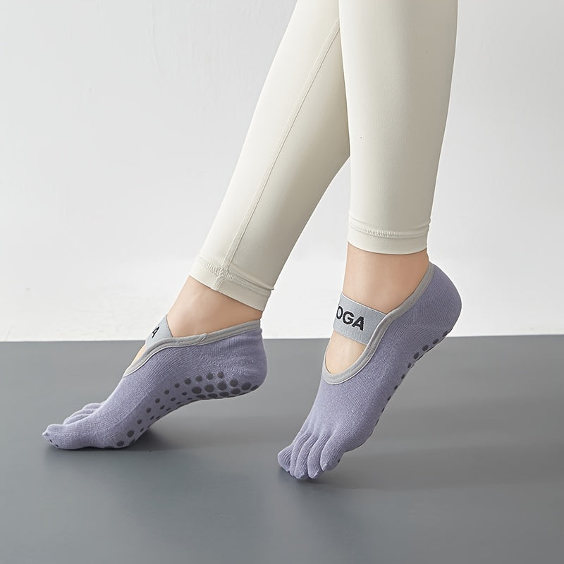 Women's Non-slip Five Toe Yoga Socks Breathable Dance Training Socks