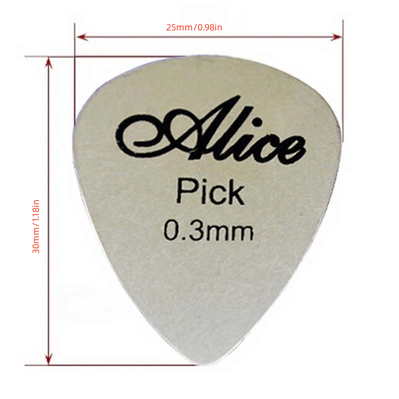 5/10pcs Metal Guitar Pick 0.3mm Thin Silvery Bass Ukelele Pick