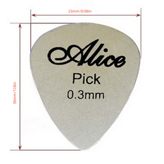 5/10pcs Metal Guitar Pick 0.3mm Thin Silvery Bass Ukelele Pick