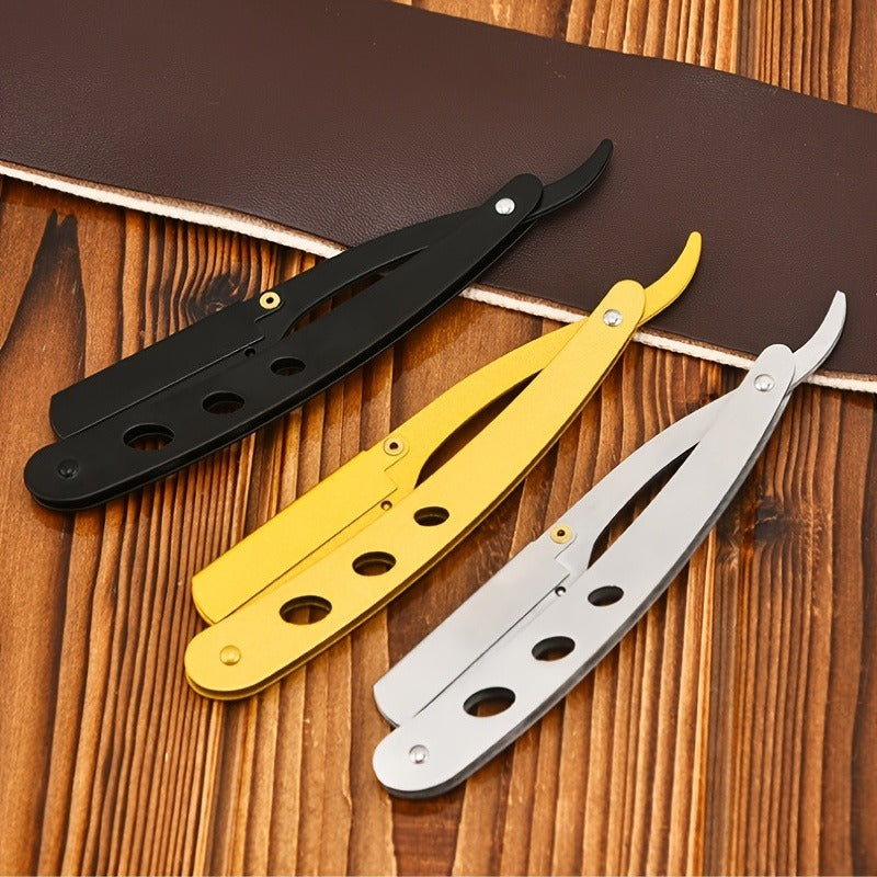 Men's Shaving Barber Tools Hair Razor Stainless Steel Straight Razor Holder