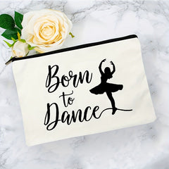 Ballet Canvas Makeup Bag Portable Toiletry Organizer