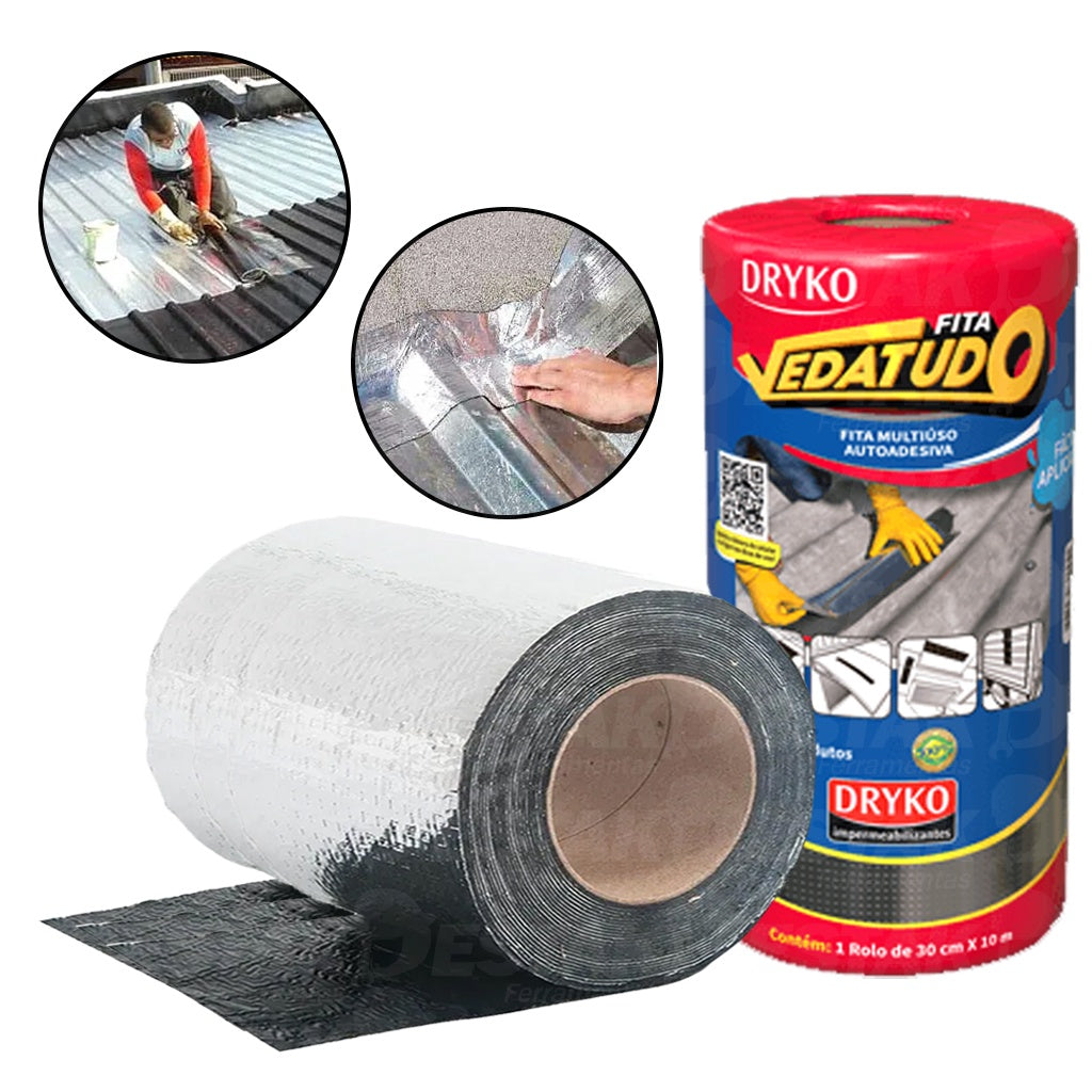 Waterproof Asphalt Sealed Tape 10m Self Adhesive Blanket Aluminiza