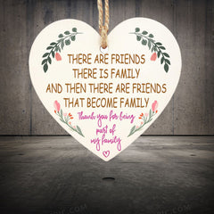 Wooden Hanging Signs Friends Are Family Wall Door Decoration