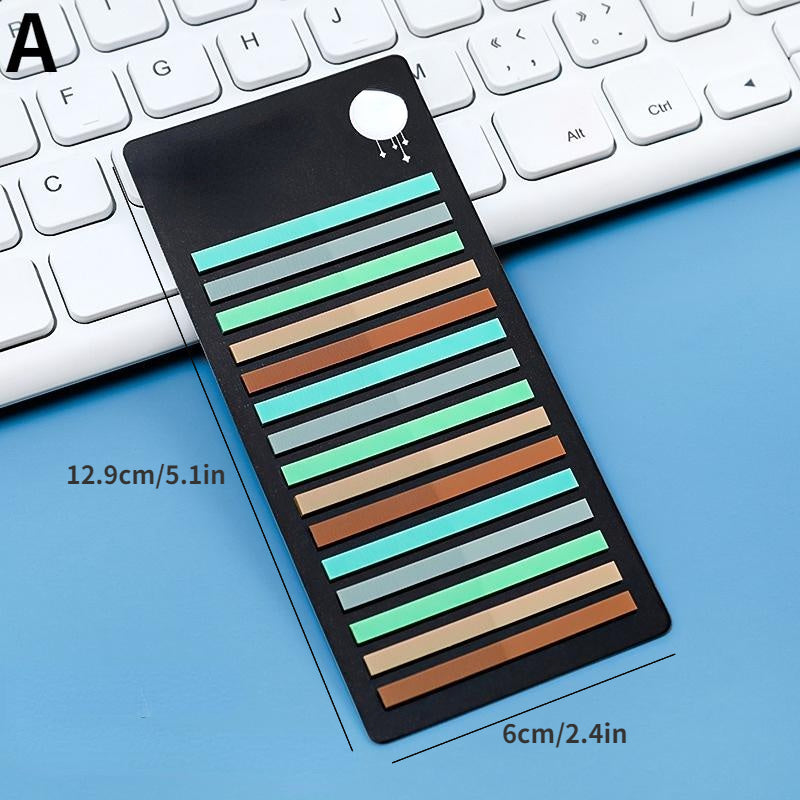 2PCS Fluorescent Sticky Notes Translucent Waterproof Student Stationery