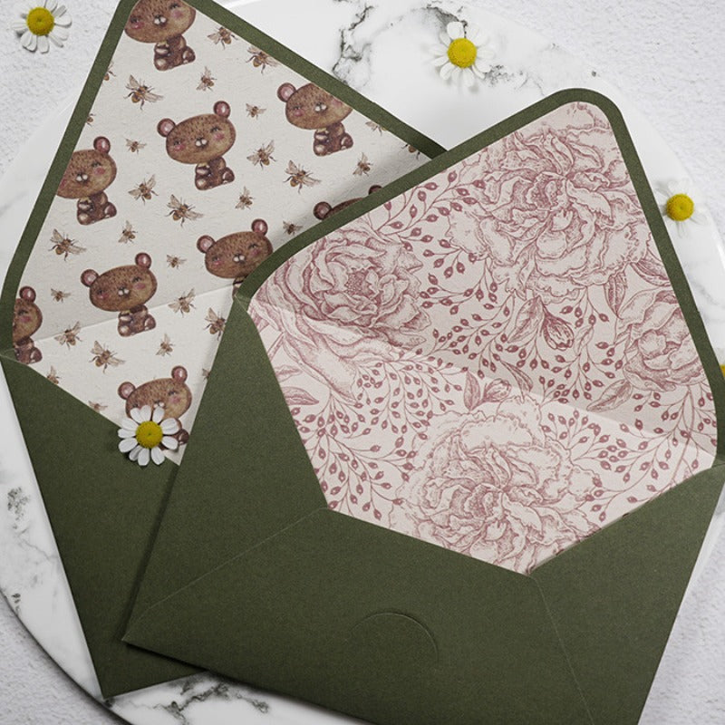 Avocado Green Gift Card Envelope Set