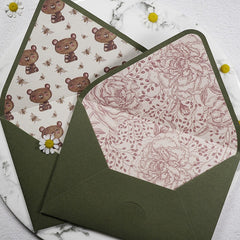 Avocado Green Gift Card Envelope Set