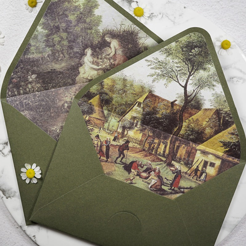 Avocado Green Gift Card Envelope Set