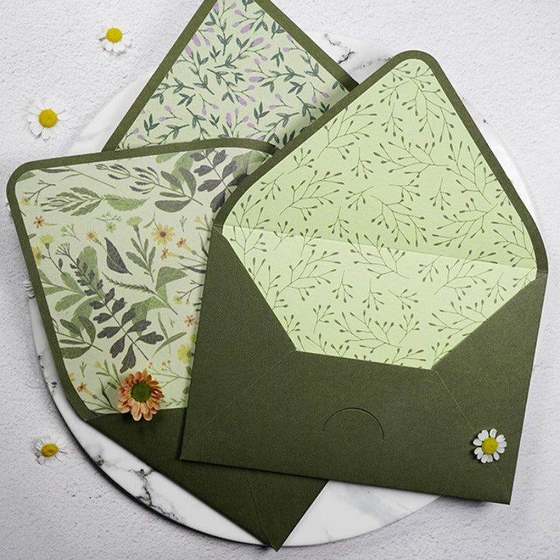 Avocado Green Gift Card Envelope Set