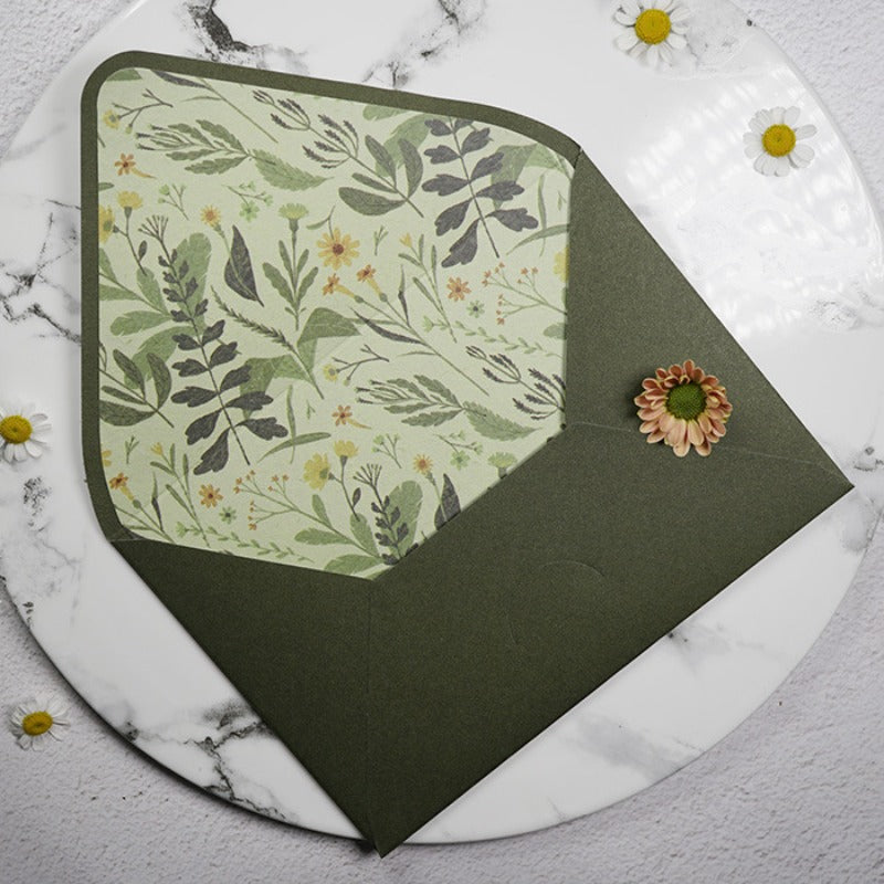 Avocado Green Gift Card Envelope Set