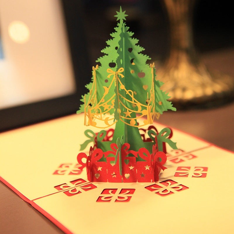 3D Pop up Christmas Tree Greeting Cards For Gift Card