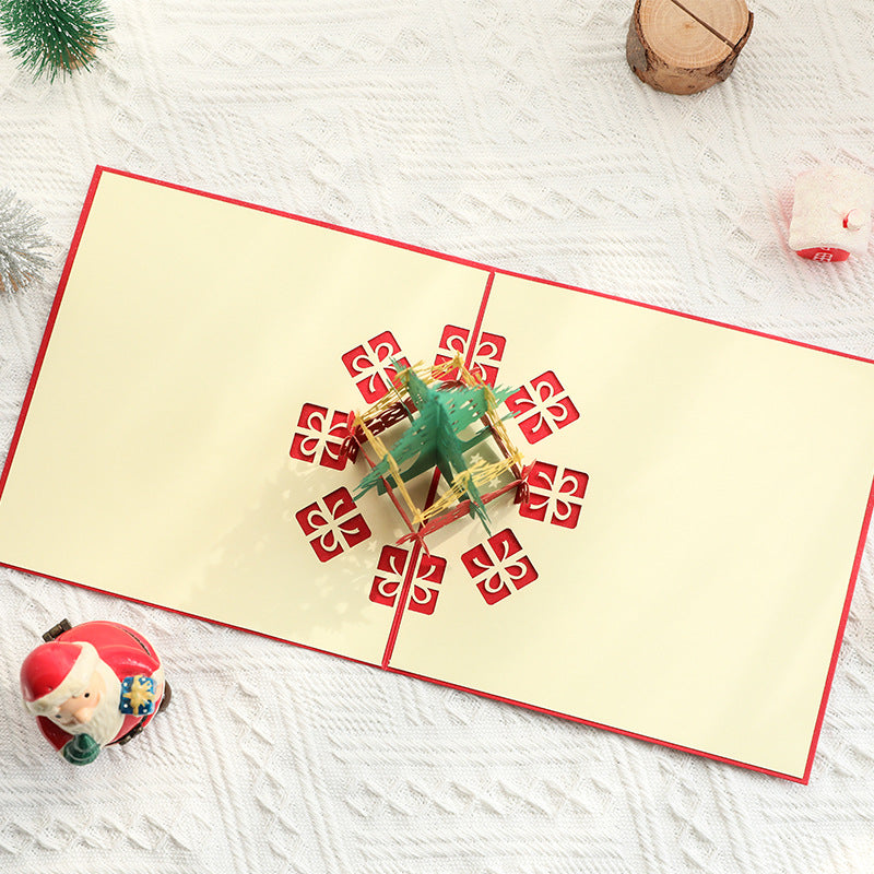 3D Pop up Christmas Tree Greeting Cards For Gift Card