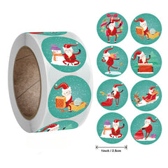 500pcs Christmas Holiday Gift Decoration Sticker Roll