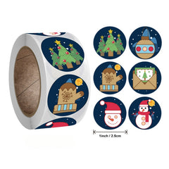 500pcs Christmas Holiday Gift Decoration Sticker Roll
