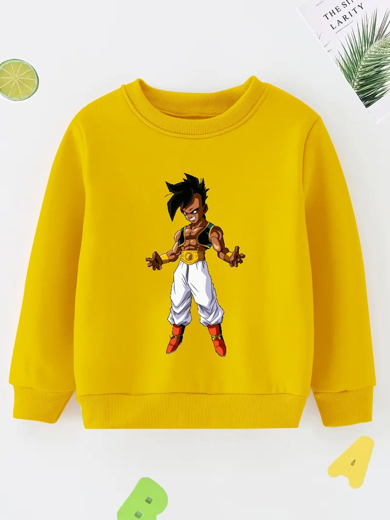 Anime Boy Print Boys Casual Pullover Sweatshirt