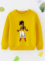 Anime Boy Print Boys Casual Pullover Sweatshirt