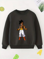 Anime Boy Print Boys Casual Pullover Sweatshirt