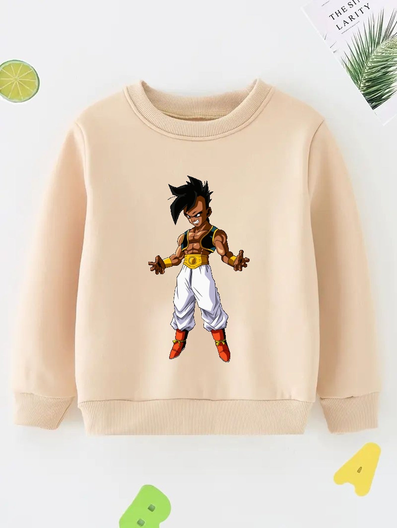 Anime Boy Print Boys Casual Pullover Sweatshirt