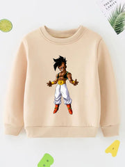 Anime Boy Print Boys Casual Pullover Sweatshirt