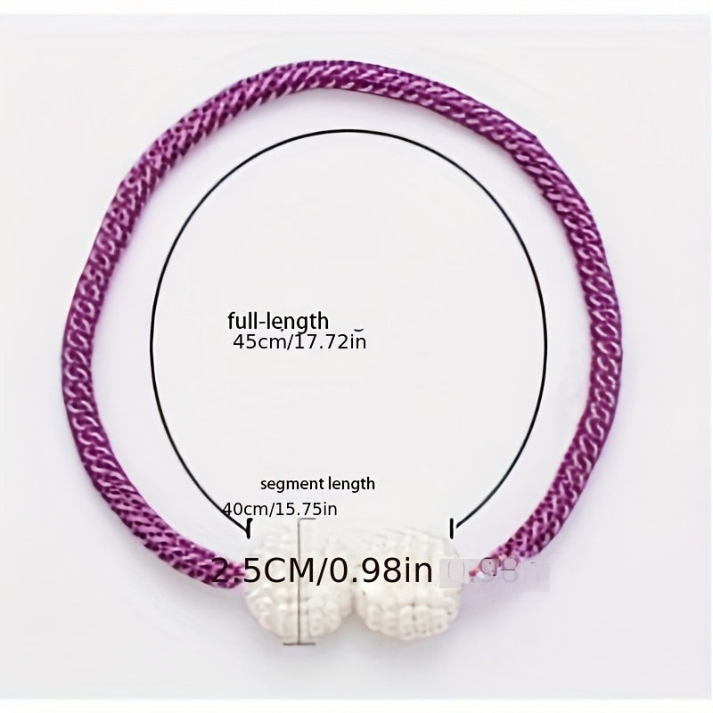 2pcs Pearl Magnetic Curtain Tiebacks No Drilling Needed