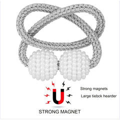 2pcs Pearl Magnetic Curtain Tiebacks No Drilling Needed