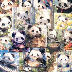Watercolor Panda Stickers for Water Bottles Laptops Phone