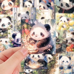 Watercolor Panda Stickers for Water Bottles Laptops Phone