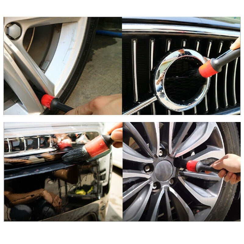 8pcs Car Motorcycle Wash Kit Detailing Brushes Towels Sponge