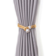 2pcs Oriental Faux Pearl Curtain Tiebacks
