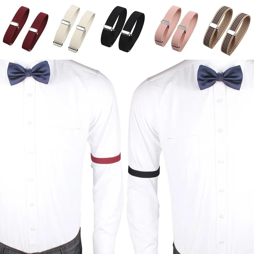 Men's Shirt Sleeve Holder Arm Cuffs Elastic Polyester Wedding Accessories