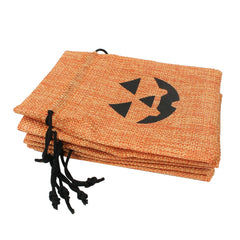 6 Pcs Pumpkin Devil Candy Storage Bags Halloween Drawstring