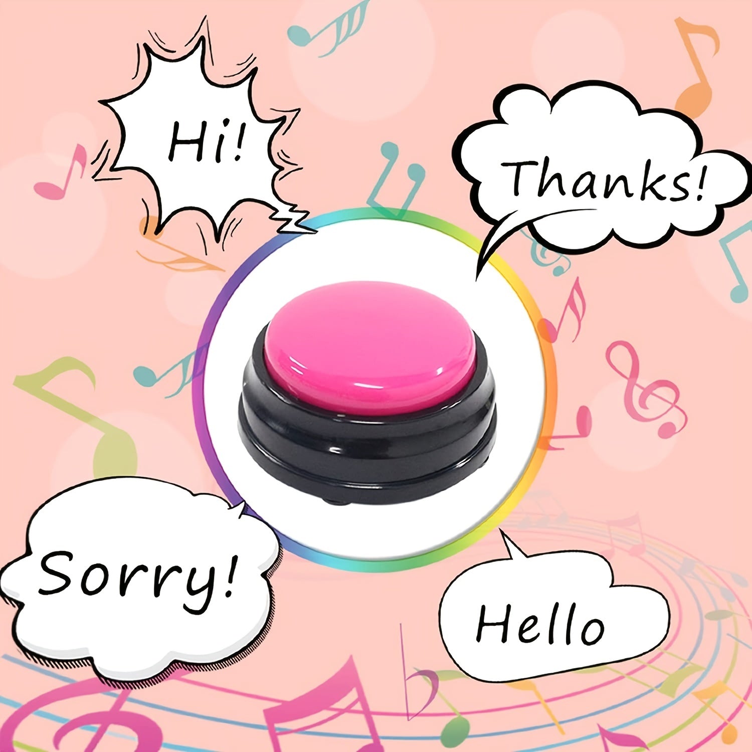 Dog Voice Recording Button Pet Communication Training Buzzer