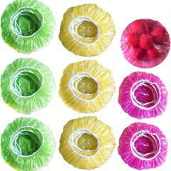 60pcs Colorful Elastic Food Storage Covers Reusable Fitted Bowl Covers