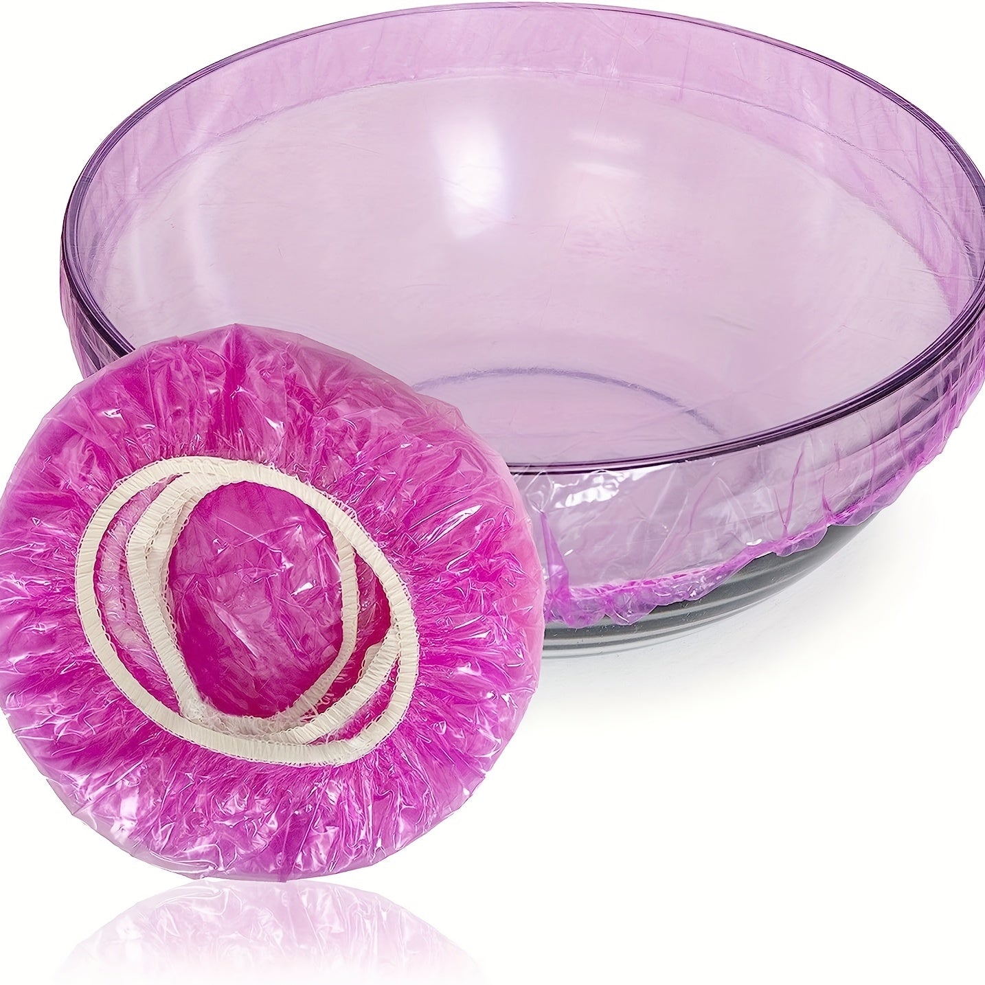 60pcs Colorful Elastic Food Storage Covers Reusable Fitted Bowl Covers