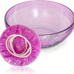 60pcs Colorful Elastic Food Storage Covers Reusable Fitted Bowl Covers