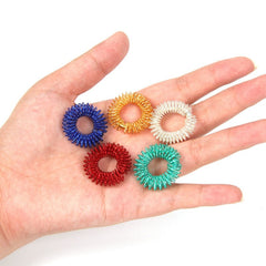 10Pcs Finger Massager Ring Spring Fingertip Massage Toy