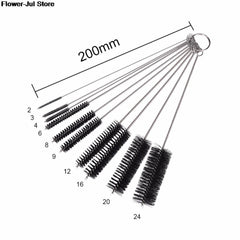 10pcs Stainless Steel Test Tube Cleaning Brushes Set