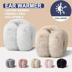 Stylish Plush Ear Warmers Lightweight & Foldable for Winter Comfort