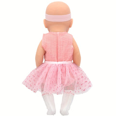 Pink Polka Dot Doll Outfit for 17 inch Dolls