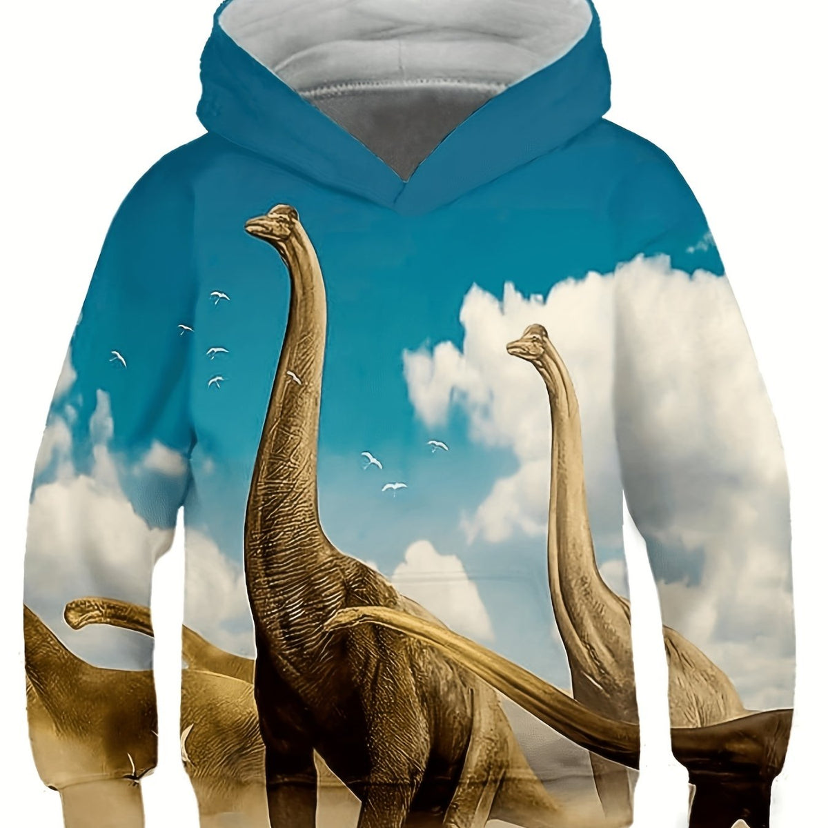 Kids Dinosaur Hoodie Sweatshirt Pullover Long Sleeve Unisex Tops